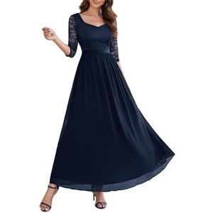 Wedtrend Formal Dresses for Women 3/4 Sleeve Bridesmaid Dress Mother of Bride Dress Maxi Evening Gown Prom Dresses XL