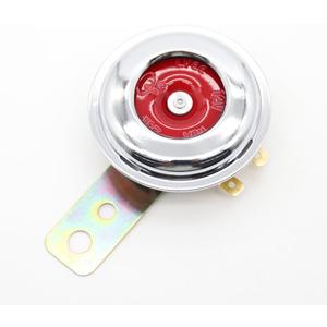2 x LVEE DL70-002 Universal Motorcycle Electric Horns Waterproof Round Loud Speaker 12V 1.5A 105db small horn for Motorcycle (Normal, Red and Silvery)