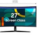 Samsung 27" Essential S3 (S36GD) Series FHD 1800R Curved Computer Monitor, 100Hz, Game Mode, Advanced Eye Comfort, HDMI and D-sub Ports, LS27D366GANXZA, 2024