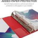 Samsill Durable 2 inch 3 Ring Binder, D Ring Binder, 100% Recycled Chipboard, Red