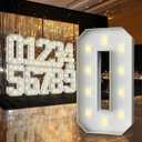 3FT Marquee Light Up Number,Marquee Numbers 3 Feet Tall, Large Led Sign for Baby Shower,Party,Birthday Decorations,Graduation,Prom(Number 0)