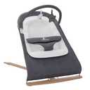 Baby Bouncer Seat 0-12 Months with Elegant Wood Accents, Bouncer Seat for Infants, Portable Infant Bouncer with Inner Mattress & Travel Bag