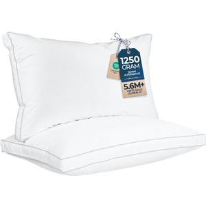 Utopia Bedding Gusset Bed Pillow, Hotel Pillows King Size Set of 2, White