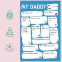 UUEFKTN Cute Daddy Birthday Card Gift from Son Daughter Kids Toddler Wife,Fathers Day Card Gifts,Funny Diy Daddy Fathers Day Cards Gift,Best Daddy Toddler Children DIY Cards