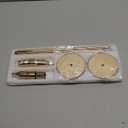 Gold Taper Candle Holder Set of 6, Brass Gold Tall Candlestick Holders, Metal Vintage Candle Stickers Long Holder Set, Pillar Decorative Candle Holder Fits 3/4 Inch Candle