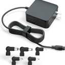 5Tips Laptop Charger Round Connector for Asus - Fit for Asus, VivoBook 15, Zenbook, Chromebook, TransformerBook, EeeBook Adapter Power Supply Cord, 65W, 45W, 33W