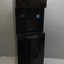 Manastin Water Dispenser with Hot & Cold Water, Top Loading Water Cooler for 3 or 5 Gallon Bottles with Child Safety Lock, Ideal for Kitchens, Offices, Noir Black