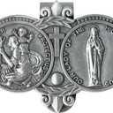 Saint St Christopher Medal for Car, Auto Car Sun Visor Clip, Bless Driving Safety Gift for New & Old Drivers Teens Girls Men