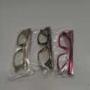 bullabulling 3 pack Oprah style Spring hinge Readers Blue Light Blocking Computer Square Reading Glasses for Women Men (Flowers/Tea/Rose)