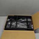 Mavivegue Shoe Rack Organizer, 4-Tier Metal Shoe Storage with Non-Woven Fabrics Shelves and Wooden Top Board, Shoe Rack for Entryway Bedroom Living Room Garage, Black