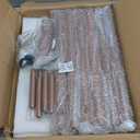 GREENSTELL Coat Rack with 8 Hooks, Wooden Coat Rack Freestanding with Shelf, Coat Tree with 4 Height Options 50.5"-72.6", Coat Hanger Stand for Bags, Clothes, Umbrellas, Hats, in Home, Brown