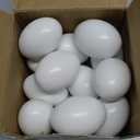 20 PCS White Wooden Eggs to Paint Fake Easter Eggs Dummy Faux Wooden Eggs for Easter Decorations