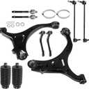 GXYWADY 10Pc Kit Front Lower Control Arm Sway Bar link Boots Replacement for 2007-2012 Hyundai Santa Fe Replacement for KIA Sorento 2011-2013