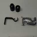 Fastenings for Adjustable Black Curtain RodsAnd Blockers (set of 5 pieces)