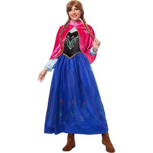 Funna Princess Costume for Women Dress Adult Halloween Cosplay with Capes (Medium (8-10), Blue)