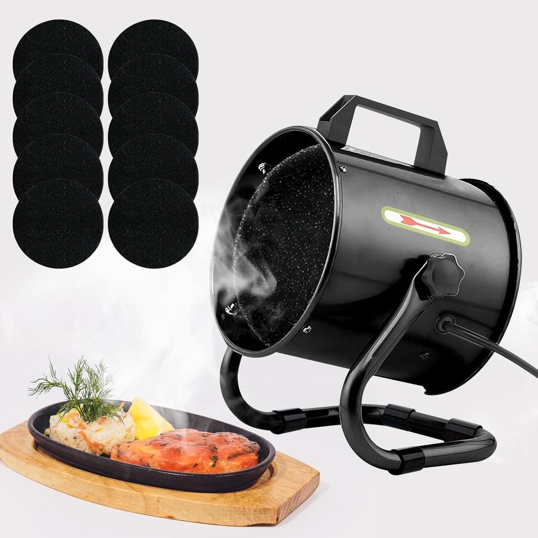 Portable Range Hood,Strong Wind Kitchen Exhaust Fan,Desktop Range Hoods With 9 Activated Carbon Filter Replacements,Portable Range Hood For Cooking and Indoor Bbq,Hot Pot,And Rv, 8"D x 8"W x 8"H