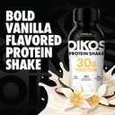 Oikos Protein Shake, Vanilla, 30g High Protein Drinks, Shelf Stable, Ready to Drink, 5g Prebiotic Fiber, 12 fl oz Bottle, 12 Count (EXP 01/04/28)