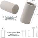 Organic Diatomite Toothbrush Toothpaste Makeup Brushes Razors Holder Grey Bathroom Countertop Organizer Stand Cup Organizer (Light Grey)