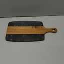 Marble charcuterie board: Acacia wood marble chopping board - suitable for kitchen, great gift for friends (black)