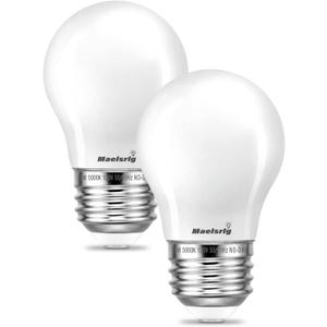 LED Appliance Bulb, 40W Equivalent, Range Hood Light Bulbs, Daylight White 5000K, 5W 500 Lumens, Non-Dimmable, E26 Base, Refrigerator Light Bulb, A15 Frosted, Pack of 2, Freezer Fridge Light Bulb