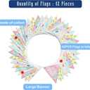 2 x G2PLUS Summer Party Decorations Banner, 39FT Tropical Flamingo Pineapple Bunting Banner, Reusable Cotton Triangle Flag Garland for Pool, Beach & Luau Party