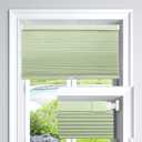 LazBlinds Cordless Cellular Shades, No Tools No Drill Light Filtering Honeycomb Shades Pleated Blinds for Windows, 30'' W x 64'' H, Green