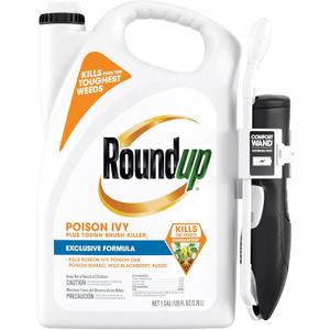 Roundup Poison Ivy Plus Tough Brush Killer with Comfort Wand, Visible Results in Hours, 1 gal.