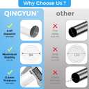 Shower Curtain Rod 46-78 Inch,0.87"Diameter Adjustable Spring Tension Curtain Rods No Drill,Ivory White Shower Tension Rod for Bathroom,Room Divider,Window,Anti-Rust Non-Slip 1-Pack