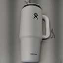 Hydro Flask Travel Tumbler with Handle, Lid and Straw - Insulated Stainless Steel in 40 Oz White