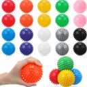 Liliful 36 Pcs Spiky Massage Balls for Feet, Back, Hand Massage Roller Squeeze Balls Plantar Fasciitis Ball Bulk for Foot Hand Trainer Therapy, 10 Colors 3 Inch Multipack