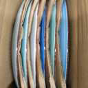vancasso Bonita Stoneware Dinnerware Sets 24 Pieces Service for 6, Hand-Painted Spiral Dishes Set, Ceramic Kitchen Plates and Bowls Sets-Microwave and Dishwasher Safe (Blue,24 Pcs)