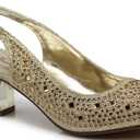 Enzo Romeo Lime01 Womens Open Toe Low Heel Wedding Rhinestone Wedge Sandal Shoes, 9