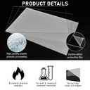 Roowest 2 Pcs 36 x 36 Inch, 1/4 Inch Thick Clear Acrylic Sheet Plastic Acrylic Sheet Cut to Size Acrylic Board Panel for Craft Engraving Display