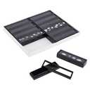 PH PandaHall 12pcs Diamond Display Box Rectangle Jewelry Storage Case Small Gem Container Holder Black Gemstone Container Box with Lid and Velvet for Loose Stone Crystal Rhinestone Collectibles