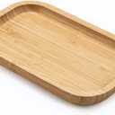 Bamboo Vanity Tray, Bathroom Counter Tray, Toilet Tank Tray, Bathroom Tray for Organizing and Home Decor, 7.9 x 5.1 x 0.8 inch