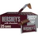 HERSHEY'S Milk Chocolate Snack Size, Candy Bars, 11.25 oz (25 Pieces) (EXP 09/30/26)