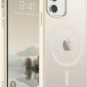 SUPFINE Magnetic for iPhone 11 Phone Case (Compatible with MagSafe) (Military Grade Drop Protection) Slim Translucent Matte Shockproof with Anti-Fingerprint Phone Case,Antique White