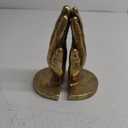 Book Ends to Hold Books Heavy Duty - Book Ends for Shelves, MXARLTR Decorative Bookends for Heavy Books with Anti-Slip Base Book Stopper for Home Office Meditation Yoga Room Decor (Antique Brass)