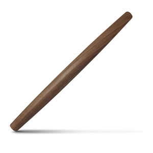 French Rolling Pin (17 Inches) –WoodenRoll Pin for Fondant, Pie Crust, Cookie, Pastry, Dough –Tapered Design & Smooth Construction - Essential Kitchen Utensil,Walnut Wood
