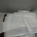 ZYP 2PCS 10x12 FT Heavy Duty Clear Waterproof Tarps Outdoor Garden Rainproof Covering,Clear Vinyl Tarp with Grommets,Transparent Waterproof Tarpaulin for Covering Henhouse Porch Canopy Plant Camping