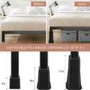 shouwuhho Bed Risers 12 Inch Heavy Duty, Furniture Risers Lifts 12" 8" 4" for Table, Desk Leg, Sofa, Couch, Adjustable Bed Frame Risers Supports Up to 6,000 Lbs, Black