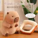 12 Inch Cute Capybara Plush Kawaii Soft Capybara Plush Doll Pillow with Bread Capybara Stuffed Aniamls Toys for Girls Kids Adults Birthdays Valentines Gift (Capybara Plush for Kids)