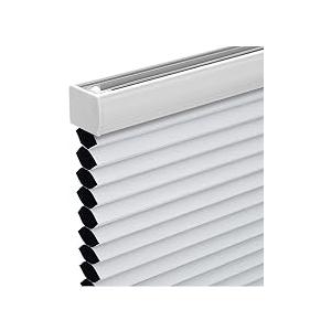 Changshade Cordless Cellular Shades,Blackout Honeycomb Shades for Windows,Pull Down Pleated Blinds,Easy to Install for Indoor Windows and French Doors,White(Blackout),40" w x 64" h