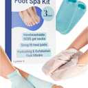 YogaMedic Hydrating Foot Spa Kit - 3 Foot Masks, Reusable SEBS Gel Moisturizing Socks & Heel Pads for Dry Cracked Feet - Intensive Home Pedicure Set & Foot Care Self Care Gifts for Women and Men