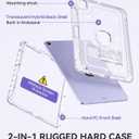 ZoneFoker Case for iPad Air 5th/ 4th Generation Case (2022/2020) 10.9'', for iPad Pro 11 Inch (4th/3rd/2nd/1st Gen), Hard Sturdy Slim Cover for iPad Air 5 4 th with Pencil Holder/Stand, Clear Glitter