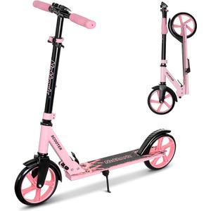 Nattork Scooter for Kids 6+, Teens and Adults- Adjustable Height Folding Kick Scooter with Large Sturdy Wheels for a Smooth Ride, Lightweight, Anti-Shock Suspension for Boys and Girls