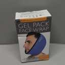 LotFancy Face Ice Pack Wrap for TMJ, Wisdom Teeth, with 4 Reusable Hot Cold Therapy Gel Packs, Pain Relief for Head, Oral and Facial Surgery, Dental Implants, Blue (Blue(one Size Fits Most))