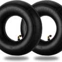 4.10/ 3.50-4 Inner Tubes, 2 Pack Heavy Duty 3.50-4 Replacement Tire Inner Tube with TR-87 Bent Valve Stem for Wheelbarrows, Mowers, Hand Trucks, 4" Cart, Tractor, Yard Trailers