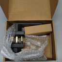 Estmoon 1 Pack Door Handle Black Interior Door Knobs, Keyless Privacy Door Lock for Bathroom, Heavy Duty Zinc Alloy, Door Lever Set for Bedroom Bathroom