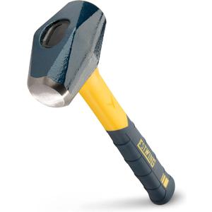 ESTWING Sure Strike Drilling/Crack Hammer - 2-Pound Sledge with Fiberglass Handle & No-Slip Cushion Grip - MRF2LB